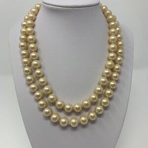 Les Bernard Faux Pearl Choker Necklace